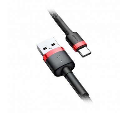 Изображение 2 Кабель Baseus Cafule Series USB-USB Type-C, 1м, red/black — CATKLF-B91