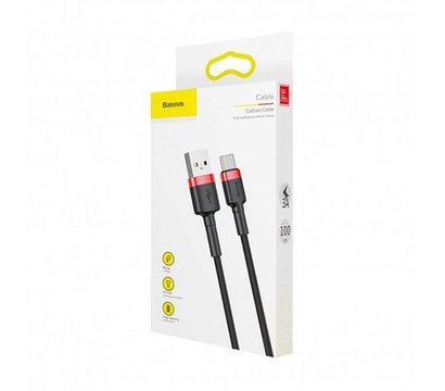 Изображение 4 Кабель Baseus Cafule Series USB-USB Type-C, 1м, red/black — CATKLF-B91