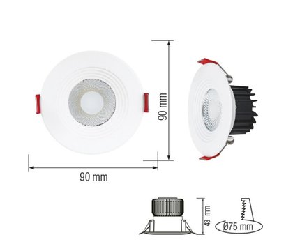 Зображення 2 LED світильник Horoz Electric Vanessa-5 White на 5 Вт