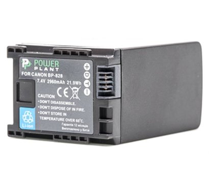 Зображення 2 Акумулятор PowerPlant 2960mAh для Canon BP-828 Chip - DV00DV1372