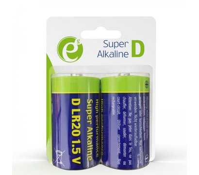 Зображення 2 Батарейка EnerGenie Super Alkaline D/LR20 BL 2 шт