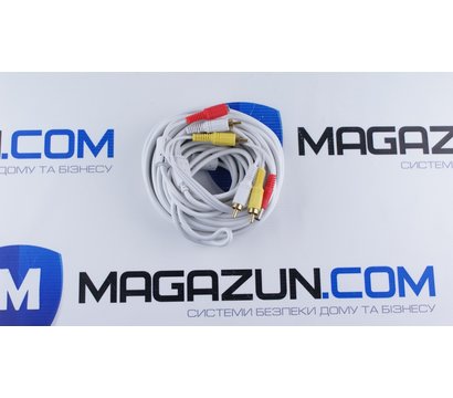 Изображение 2 Кабель с RCA разъемами Lux 2RCA+DC 10м