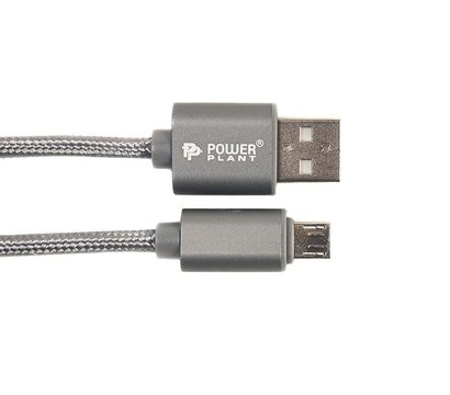 Изображение 3 Кабель PowerPlant Quick Charge USB 2.0 AM–Micro, 2м, Grey - CA910519