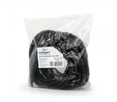 Изображение 3 Кабельный органайзер Cablexpert 12мм, 10м black — CM-WR1210-01