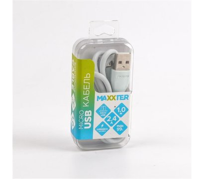 Изображение 4 Кабель Maxxter USB-microUSB 1м Menthol Gray Premium - UB-M-USB-01MG