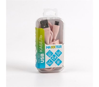 Изображение 4 Кабель Maxxter USB-microUSB 1м pink premium - UB-M-USB-01GP