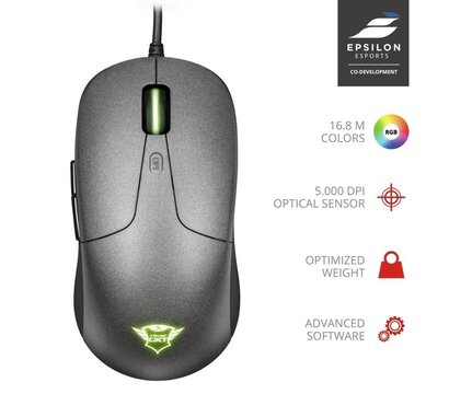 Изображение 7 Мышь Trust GXT 180 Kusan USB Black — 22401