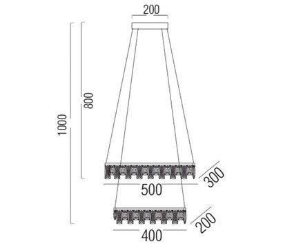 Зображення 2 Світлодіодний LED світильник Horoz Electric Pandora-72 Krystal