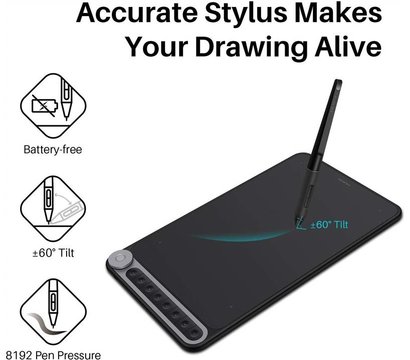 Зображення 6 Графічний планшет Huion Inspiroy Dial Q620M + glove