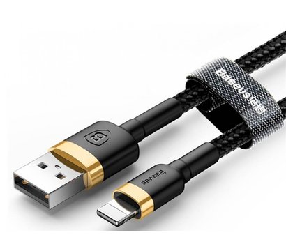 Зображення 2 Кабель Baseus cafule Cable USB For lightning 1.5A 2M Gold+Black - CALKLF-CV1