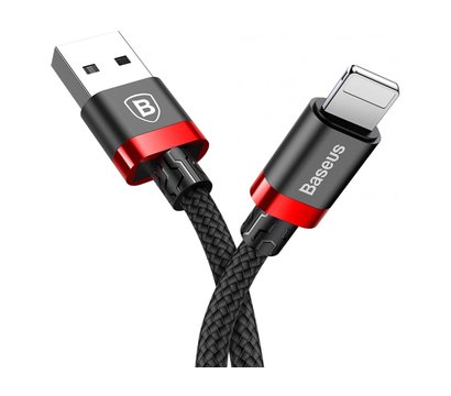 Зображення 3 Кабель Baseus cafule Cable USB For lightning 2.4A 0.5M Red+Black - CALKLF-A19