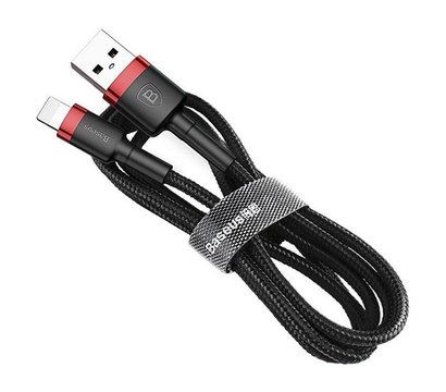 Зображення 2 Кабель Baseus cafule Cable USB For iP 2A 3m Red+Black - CALKLF-R91