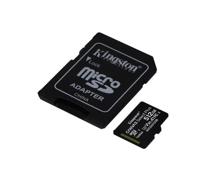 Изображение 2 Карта памяти Kingston Canvas Select Plus microSDXC Class10 512GB + SD adapter - SDCS2/512GB, Объем памяти: 512 Гб