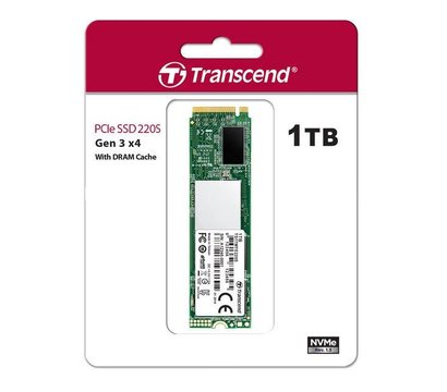 Зображення 2 SSD диск Transcend 220S 1TB M.2 2280 PCIe 3.0 x4 TLC — TS1TMTE220S, Ємність накопичувача: 1 ТБ