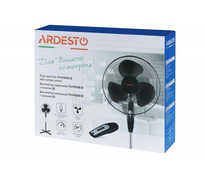 Зображення 7 Вентилятор Ardesto FN-R1608CB Black + ДУ
