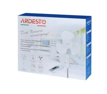 Изображение 7 Вентилятор Ardesto FN-R1608RW White + ДУ