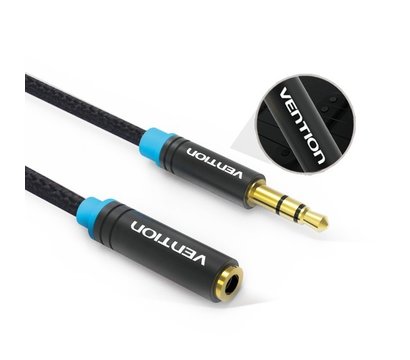 Изображение 2 Аудио кабель Vention Audio 3.5 mm M - 3.5 mm F, 2 m, Black - VAB-B06-B200-M