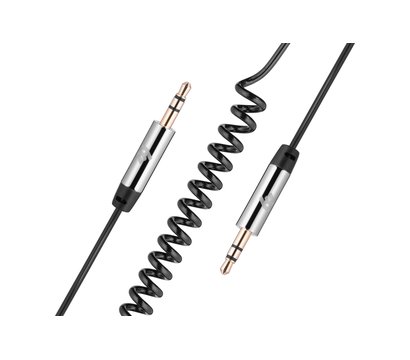 Изображение 2 Аудио кабель 2E аудіо (jack 3.5мм-M/jack 3.5мм-M),Coiled, 1.0 м, Black — 2E-W3539bl