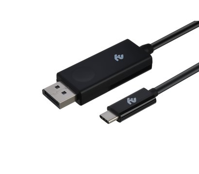 Зображення 2 Кабель мультимедійний 2Е Type-C - DisplayPort (AM/AM), 1.0 м, Black — 2E-W1402