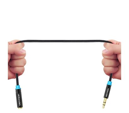Изображение 3 Аудио кабель Vention Audio 3.5 mm M - 3.5 mm F, 2 m, Black - VAB-B06-B200-M