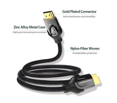 Изображение 3 Кабель мультимедийный Vention HDMI-HDMI, 1 m, v2.0 - VAA-B05-B100