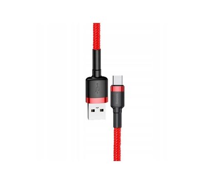 Зображення 3 Кабель Baseus Cafule USB to Type-C 3A, 1.0 м, Red+Red — CATKLF-B09