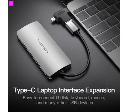 Изображение 4 Адаптер Vention USB 3.1 Type-C / USB 3.0 OTG AF / microUSB BM (CDIB0)