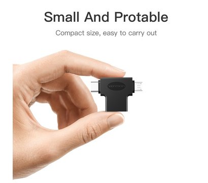 Изображение 5 Адаптер Vention USB 3.1 Type-C / USB 3.0 OTG AF / microUSB BM (CDIB0)