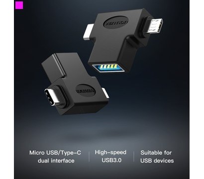 Изображение 8 Адаптер Vention USB 3.1 Type-C / USB 3.0 OTG AF / microUSB BM (CDIB0)