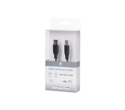 Зображення 10 Кабель 2E USB 2.0 (AM/BM), DSTP, 1.8м, black — 2E-W-3169m1.8