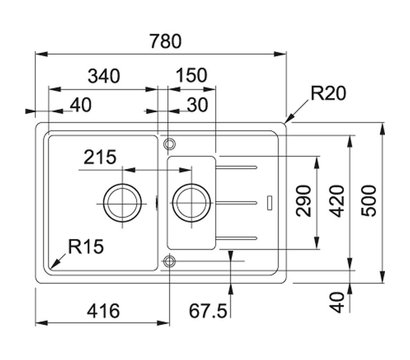 Изображение 2 Кухонная мойка Franke Basis BFG 651-78, 114.0272.602