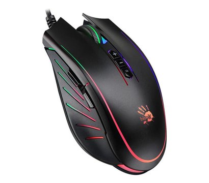 Зображення 4 Миша A4Tech Q81 Bloody Neon XGlide Curve USB Black