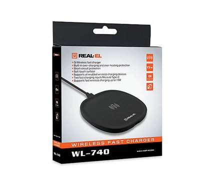 Зображення 9 Зарядний пристрій REAL-EL WL-740 Black — EL123160019