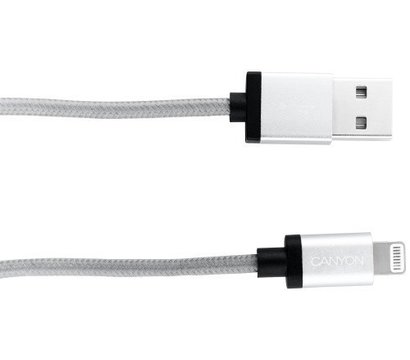 Изображение 2 Кабель Canyon USB - Lightning 1м, Dark Grey - CNS-MFIC3DG