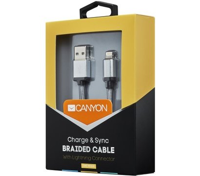 Изображение 4 Кабель Canyon USB - Lightning 1м, Dark Grey - CNS-MFIC3DG