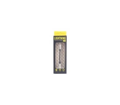 Зображення 2 Адаптер PowerPlant Lightning-Jack 3.5 мм, 0.1м Silver - CA910366