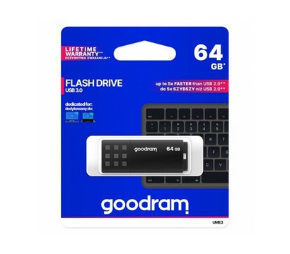 Изображение 2 USB флешка GoodRam UME3 64Gb USB3.0 Black - UME3-0640K0R11