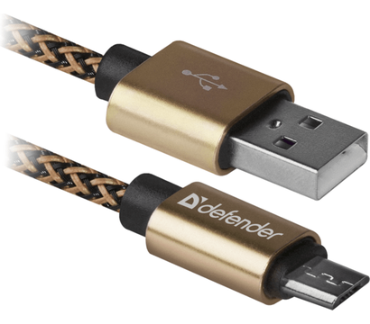 Изображение 2 Кабель Defender USB08-03T USB(AM)-MicroBM 1.0м Gold – 87800