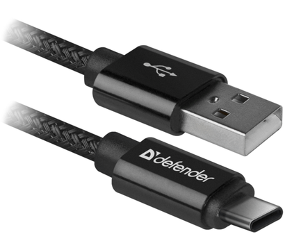 Изображение 2 Кабель Defender USB09-03T PRO USB2.0, AM-Type-C 1 м Black — 87814
