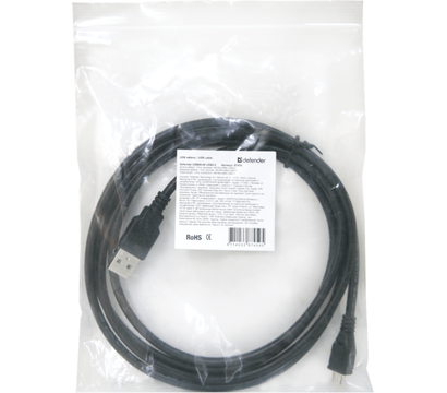 Зображення 3 Кабель Defender USB08-06 USB 2.0 AM-MicroBM 1.8м — 87459