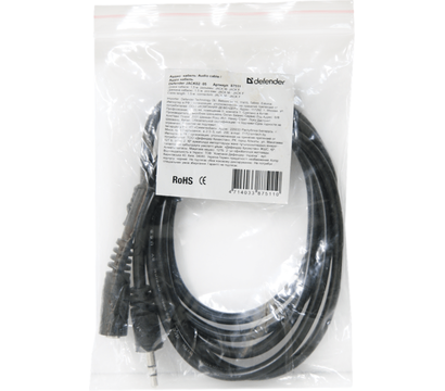 Изображение 3 Аудио кабель Defender JACK02-05 JACK M- JACK F, 1.5м — 87511