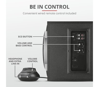 Изображение 17 Акустическая система 2.1 Trust Tytan 2.1 Speaker Set — 19019