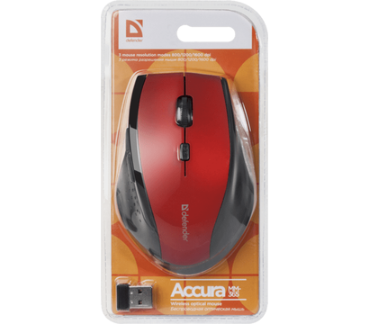 Изображение 4 Мышь Defender Accura MM-365 Wireless Red — 52367