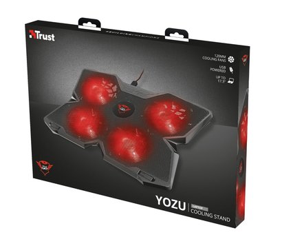Зображення 7 Охолоджуюча підставка Trust GXT278 Yozu Cooling Red LED Black — 20817