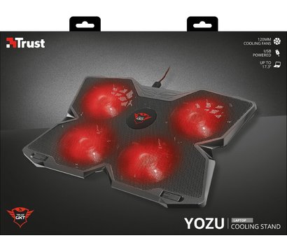 Зображення 8 Охолоджуюча підставка Trust GXT278 Yozu Cooling Red LED Black — 20817