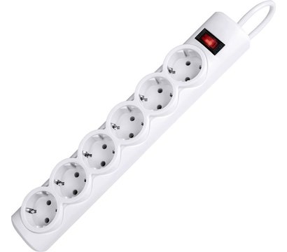 Зображення 2 Мережевий фільтр Defender DFS 155 5.0 м White — 99493 6 розеток, Довжина шнура: 5 м
