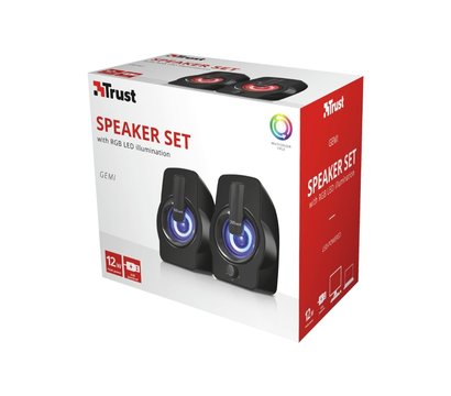 Зображення 9 Акустична система 2.0 Trust 2.0 Gemi RGB Black — 22948