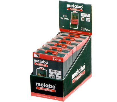 Изображение 2 Набор сверл Metabo HSS-TiN 19шт. Promotion