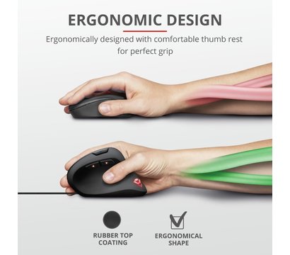 Зображення 4 Миша Trust GXT144 REXX Ergonomic Black — 22991