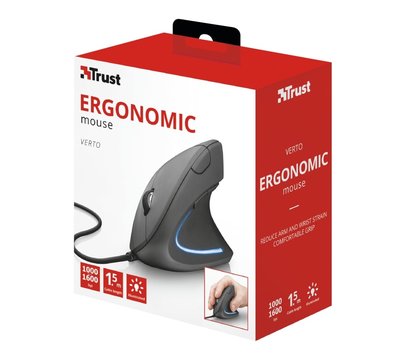 Зображення 8 Миша Trust Verto Ergonomic Black — 22885